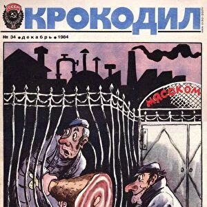 Soviet Russian cartoon from the Cold War Era. 1980 s