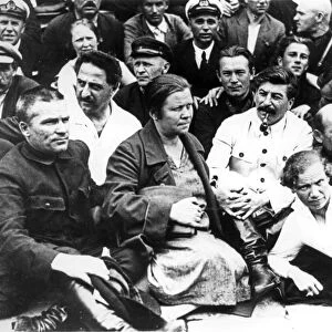 Stalin and kirov (same row, far left) in 1930