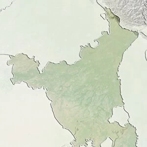 State of Haryana, India, Relief Map