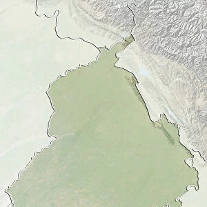 State of Punjab, India, Relief Map