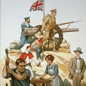 Are YOU in thisja First World War recruitment poster by Baden Powell showing helpers