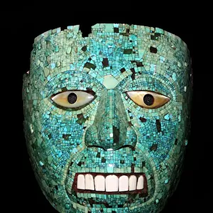 Turquoise Mosaic Mask 1400 A. D. Mixtec-Aztec