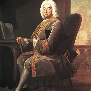 UK, England, London, Portrait of German-English composer George Frideric Handel (1685 - 1759), 1756