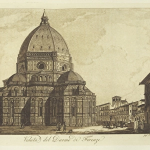 View of the Duomo in Florence, by Giuseppe Pera from drawing by Antonio Terreni, 1801, aquatint