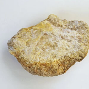 Yellow Pollucite in coarse granite