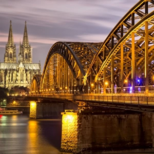 Cologne Cathedral with Hohenzollern bridge