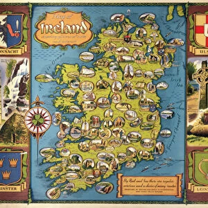 Map of Ireland, BR poster, c 1950s