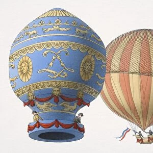 1783 Montgolfier gas balloon, front view
