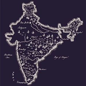 Antique India Map