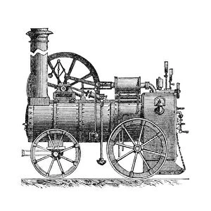 Antique locomotive illustration 1888