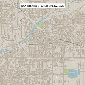 Bakersfield California US City Street Map