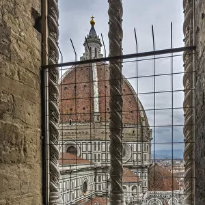 The Basilica di Santa Maria del Fiore in Florence from The Campanile Tower, Tuscany, Italy