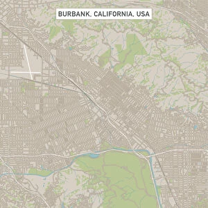 Burbank California US City Street Map