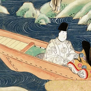 Chinese Lovers in a boat eloping