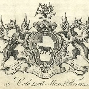 Coat of arms Cole, Lord Mount Florence 18th century