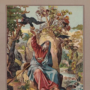 Elijah at the Brook Kerith, chromolithograph, published ca. 1880