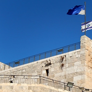 Flags of Israel and Jerusalem, Jerusalem citadel