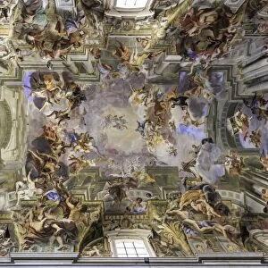 Frescoed ceiling of a cathedral in Rome