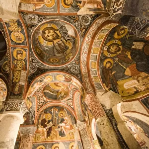 Frescos in ceiling of Karaklin (Dark) Church