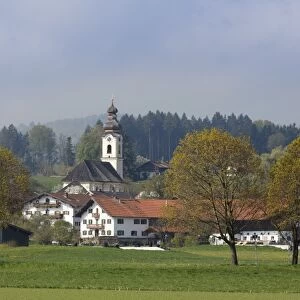 Holy Cross Church, Berbling, Bad Aibling, Upper Bavaria, Bavaria, Germany