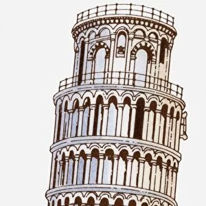 Illustration of Torre pendente di Pisa (Tower of Pisa)
