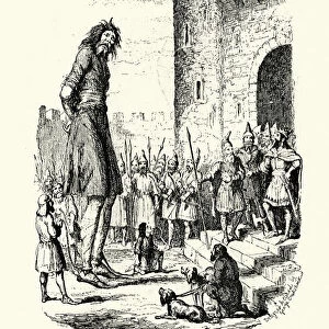 Jack brings the Giant prisoner to King Alfred