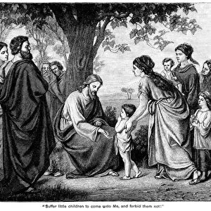 Jesus with children "Suffer little children to come unto me"