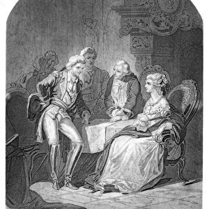 Lafayette Louis XVI and Marie Antoniette engraving 1859