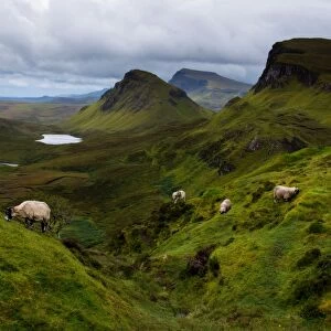 Landscape of Quiraings trekking route, Isle of Skye
