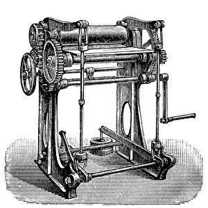 Leather industry, rolling machine