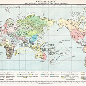 Lenguages of the world map 1895