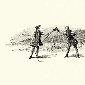 Manon Lescaut - Practicing for a duel, 18th Century