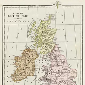 Map of the British isles 1889