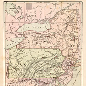 Map of middle atlantic states 1881