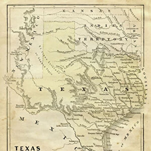 Map of Texas 1856