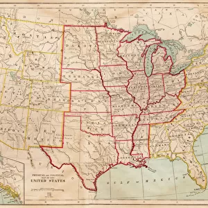 Map of United states 1881