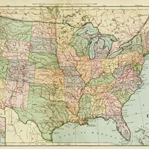 Map of United States 1899
