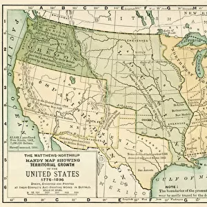 Map of USA 1898