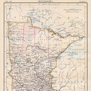 Minnesota map 1883