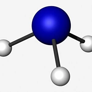 Molecular model of Ammonia, digital illustration