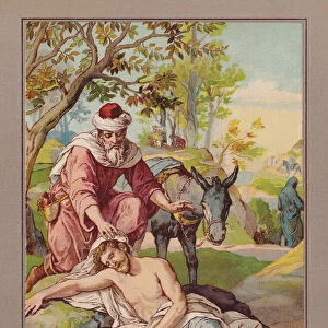 The Parable of the Good Samaritan, chromolithograph, published ca. 1880