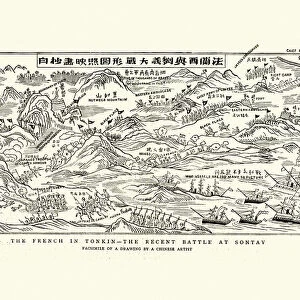 Plan of the Battle of Son Tay, 1883