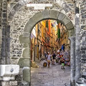 Porto Venere old village access gate, Italy