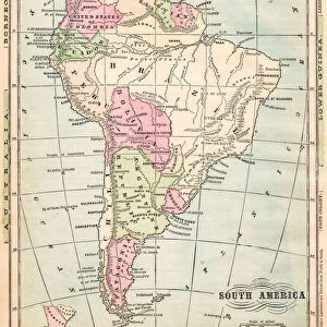South America map 1875