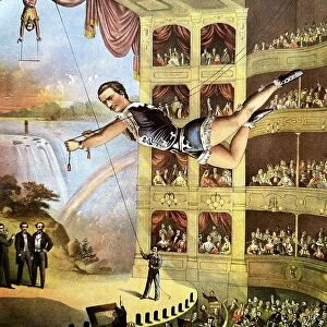 Trapeze artists in the opera