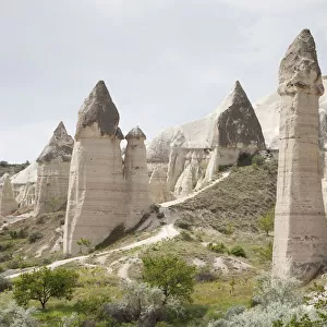 Tuff rock formations, Love Valley, Goreme, Cappadocia, Turkey