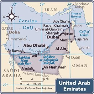 United Arab Emirates country map