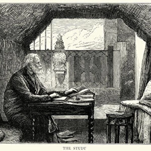 Victor Hugo in his study, Hauteville House Guernsey