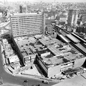 Aerial view of the construction of the Elephant and Castle shopping centre - new