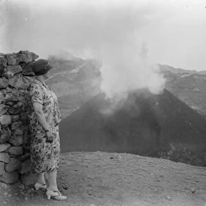 An eruptive cone in the crater of Vesuvius. 29 November 1926